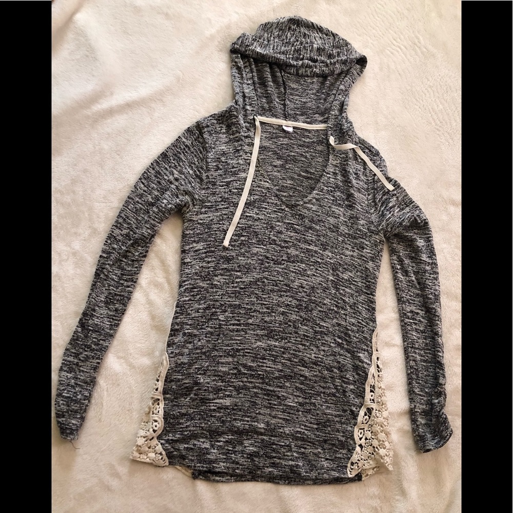 charcoal grey sweatshirt